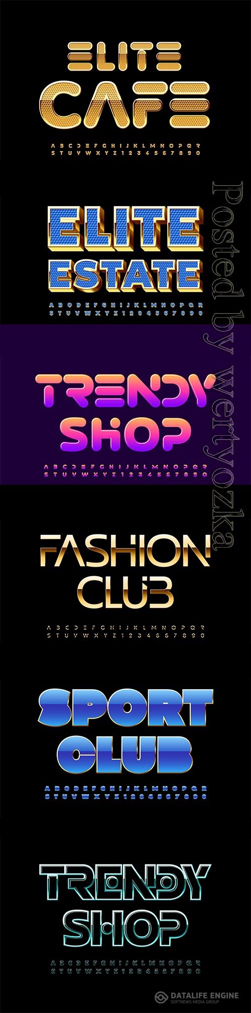 3d editable text style effect vector vol 676