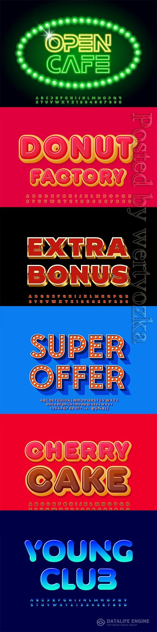 3d editable text style effect vector vol 681