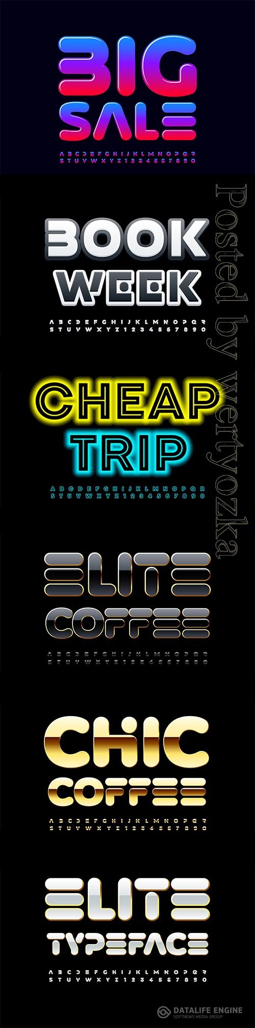 3d editable text style effect vector vol 678