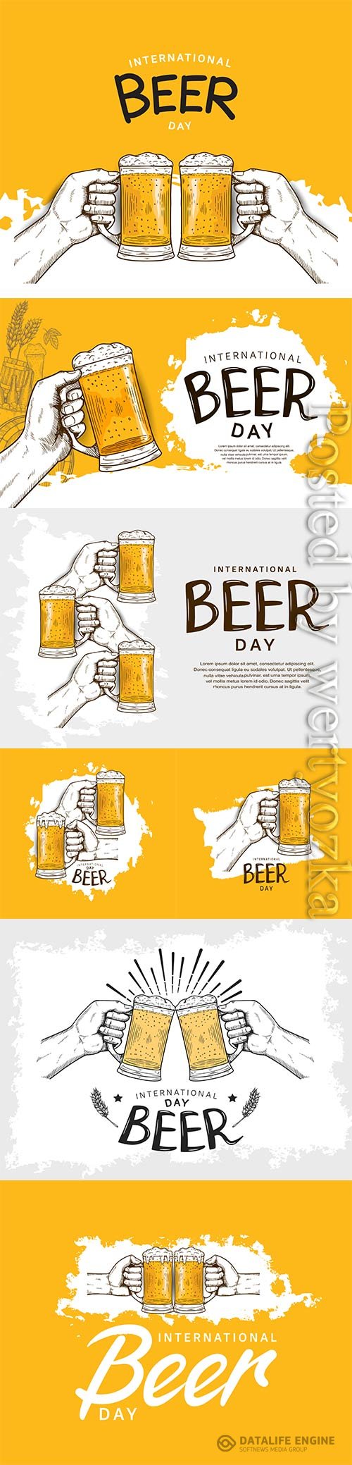 International beer day illustration vector design template