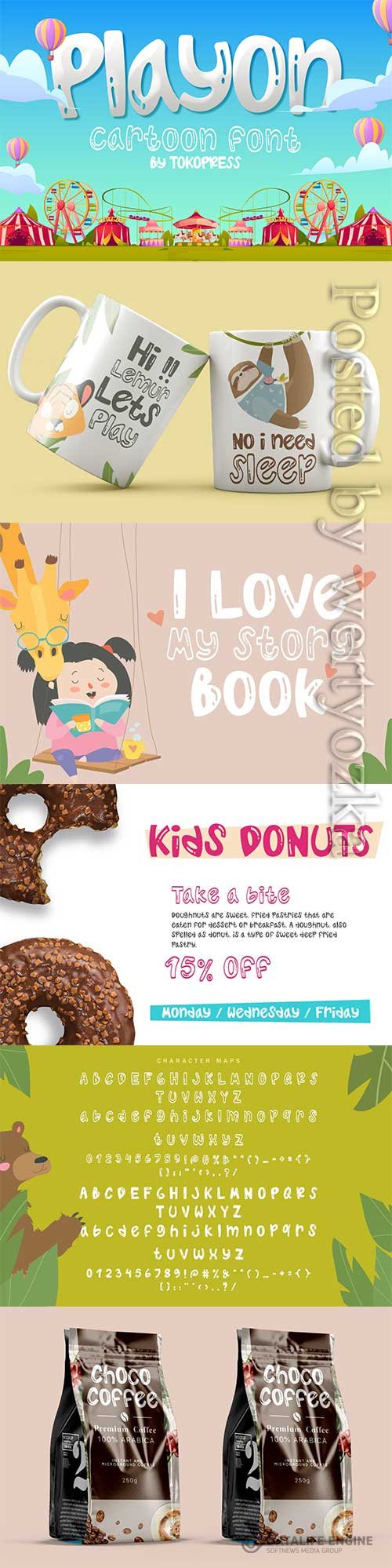 Playon - kids font