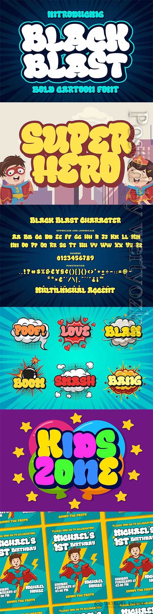 Black Blast a Bold Comic Font