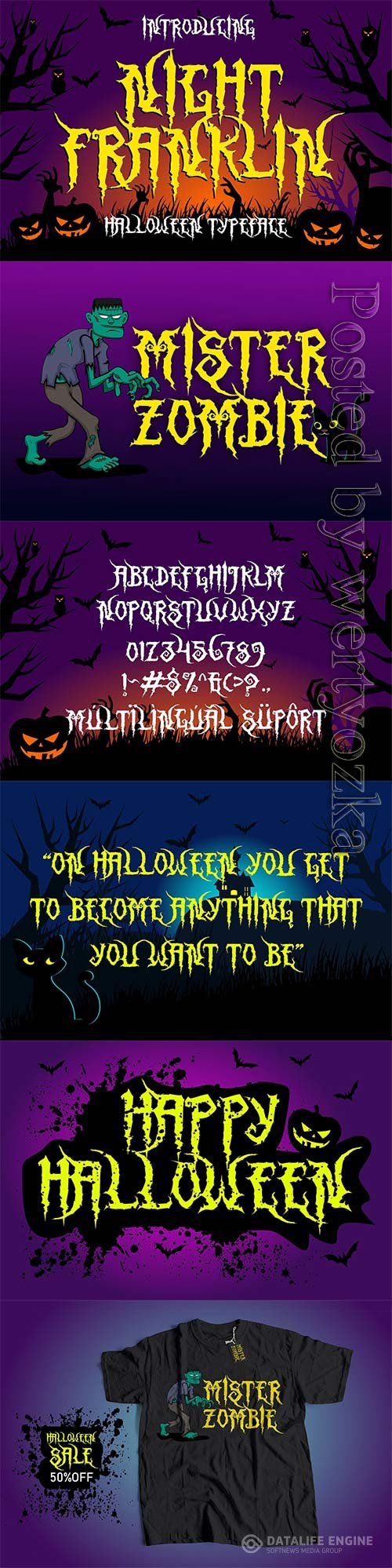 Night Franklin - Unique Halloween Font 6363774
