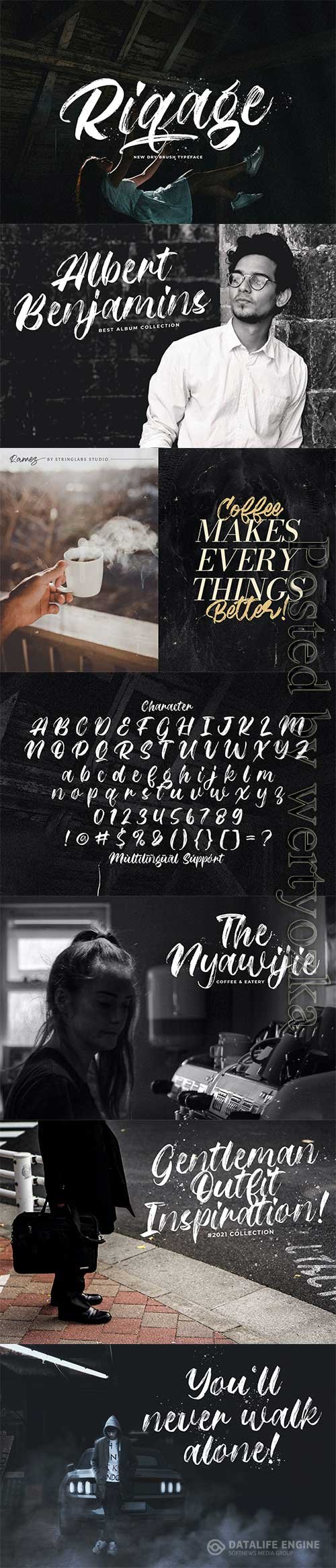 Font Riqage - Textured Brush