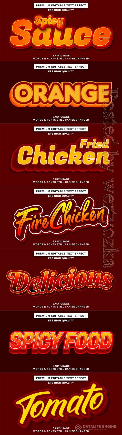 3d editable text style effect vector vol 853