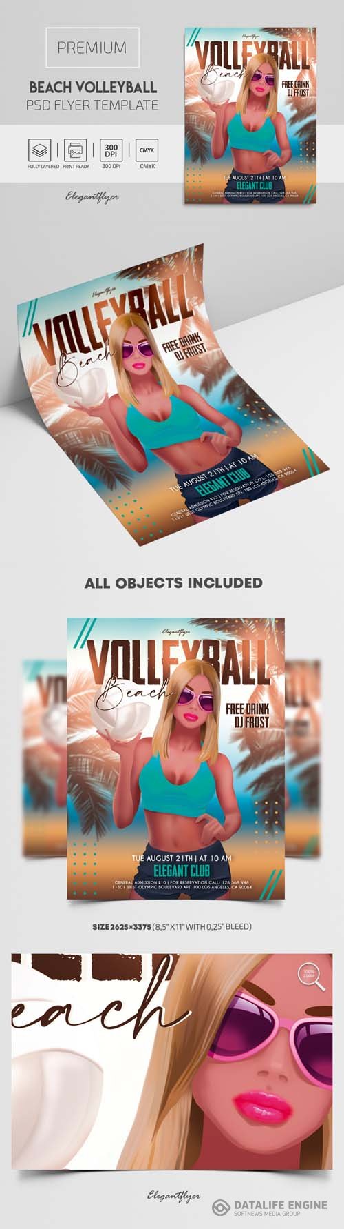 Beach Volleyball PSD Flyer