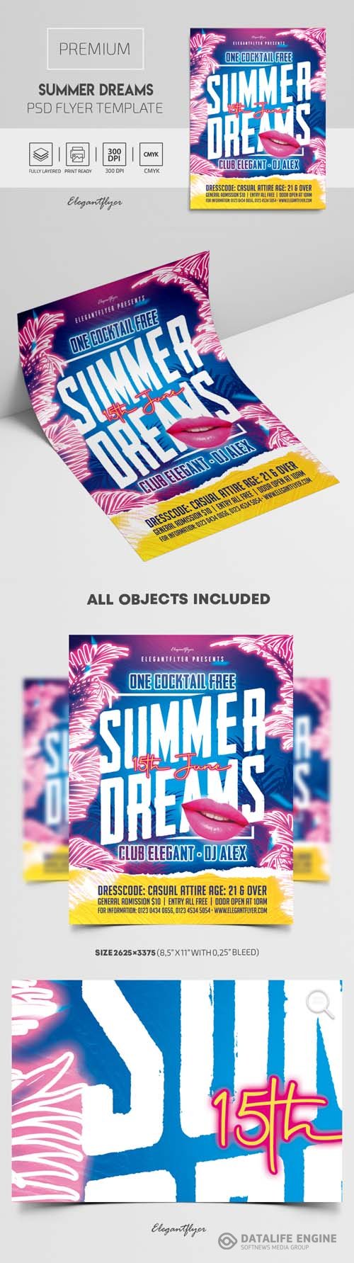 Summer Dreams Flyer PSD Template