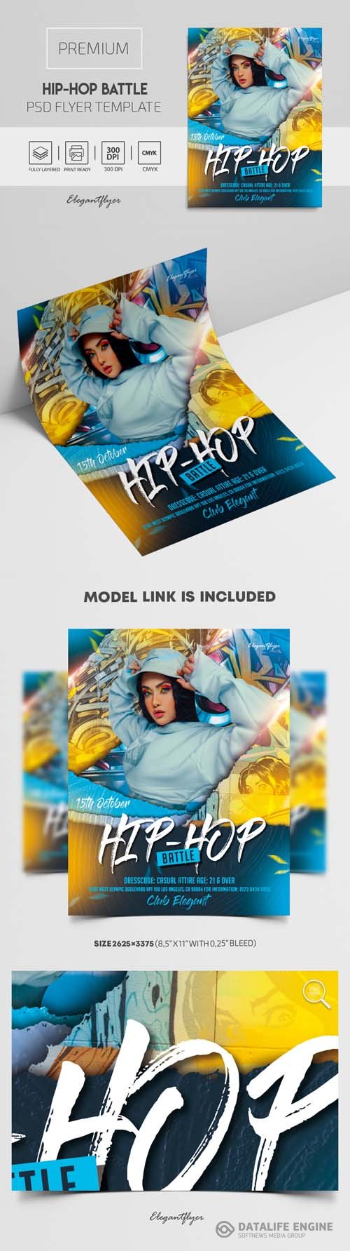 Hip-Hop Battle Premium PSD Flyer Template