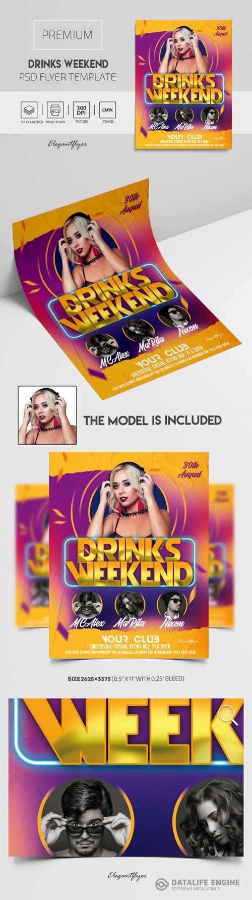 Drinks Weekend Premium PSD Flyer Template