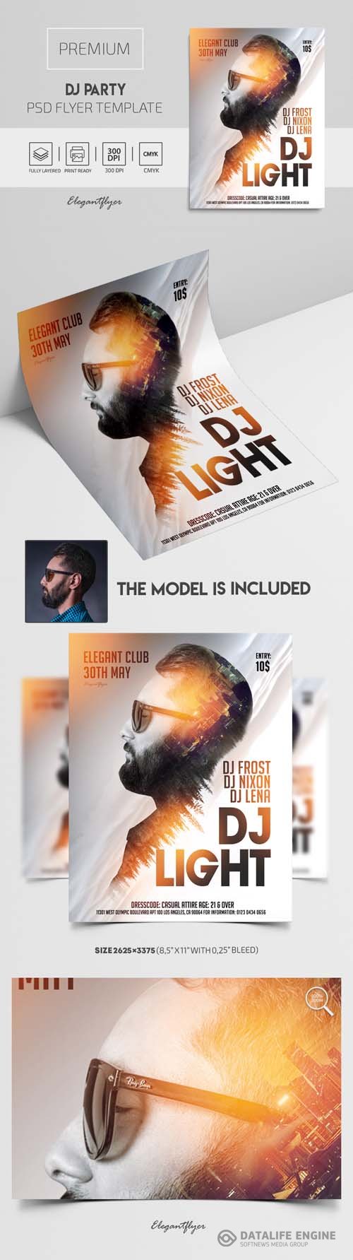 DJ Party Premium PSD Flyer Template