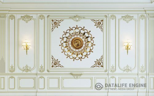 European plaster decorative lattice tv background wall