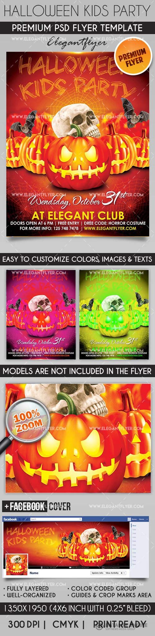 Flyer For Kids Halloween Party