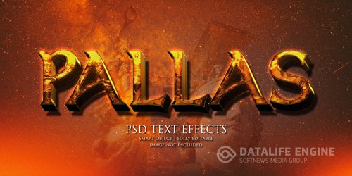 Pallas text effect Premium Psd