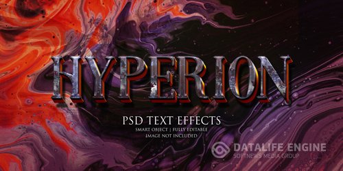 Hyperion text effect Premium Psd