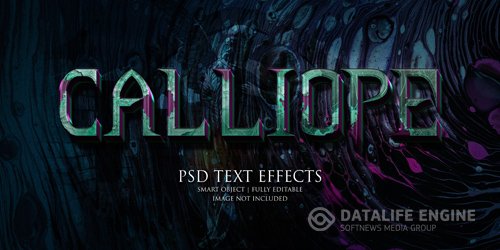Calliope text effect Premium Psd