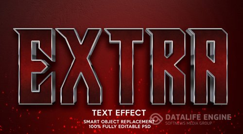 Extra text effect template Premium Psd