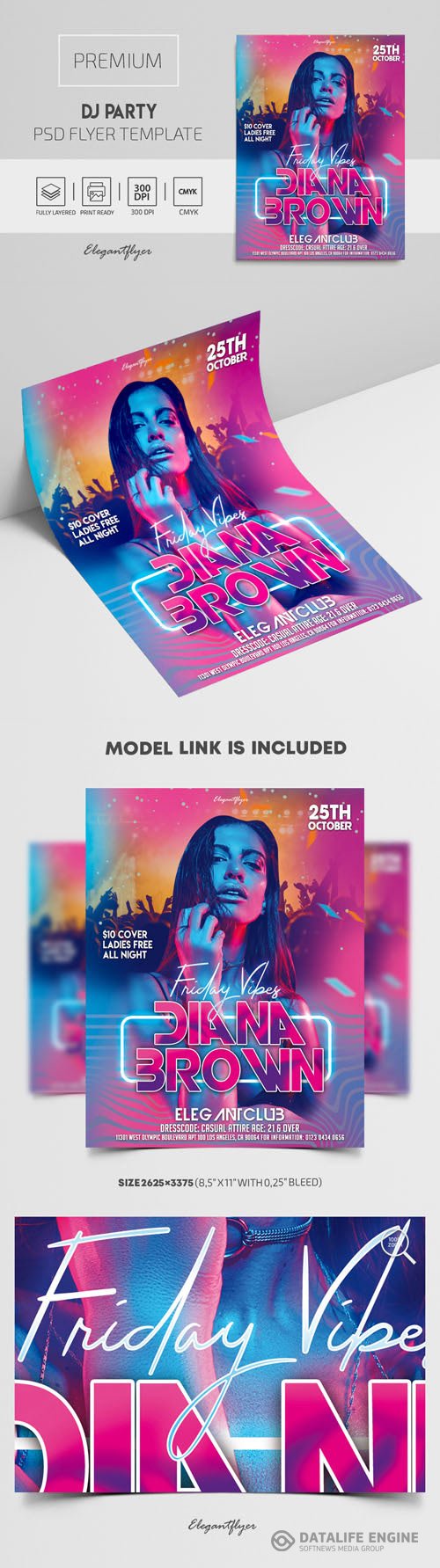 DJ Party Premium PSD Flyer Template