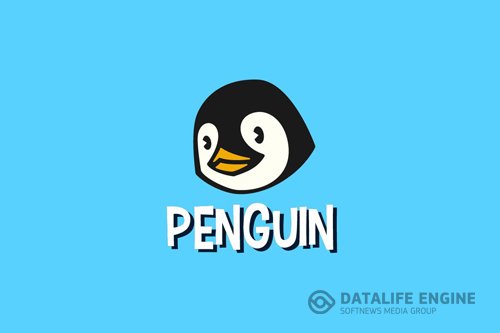 Penguin Retro Cartoon Logo design templates