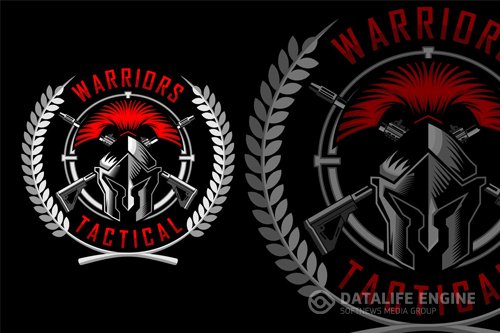 Military Spartan Helmet Logo design templates
