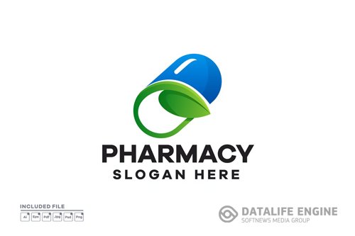 Pharmacy gradient logo design