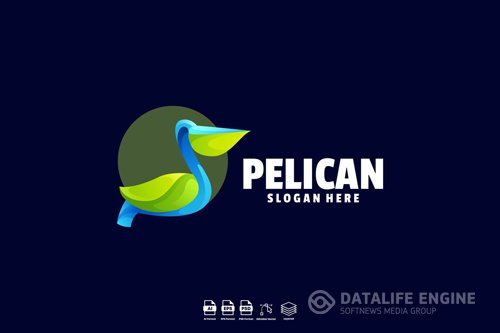 Pelican Gradient Logo template