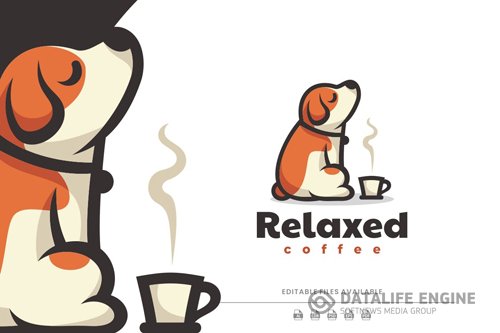 Puppy Cartoon Logo