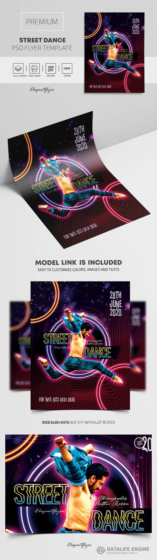 Street Dance Premium PSD Flyer Template