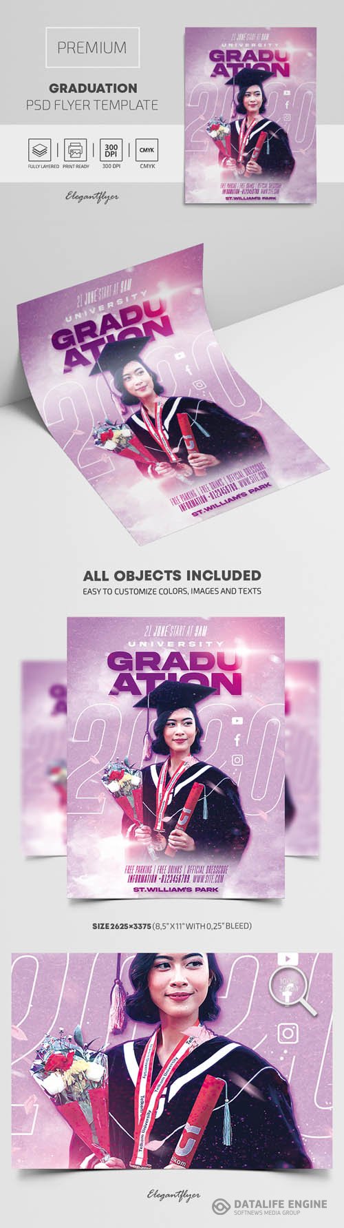 Graduation Premium PSD Flyer Template