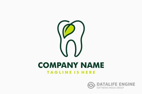 Dental Leaf Logo Template
