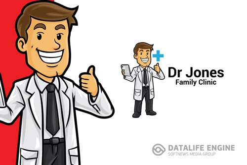 Health Care Clinic Logo Mascot Template