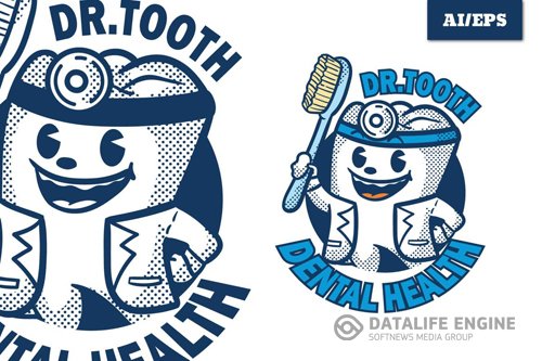 Dr Tooth - Mascot Logo