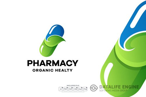 Pharmacy Gradient Colorful Logo Template