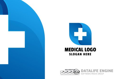 Medical Gradient Colorful Logo Template