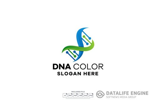 DNA Gradient Logo Template