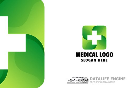 Abstract Medical Gradient Colorful design template