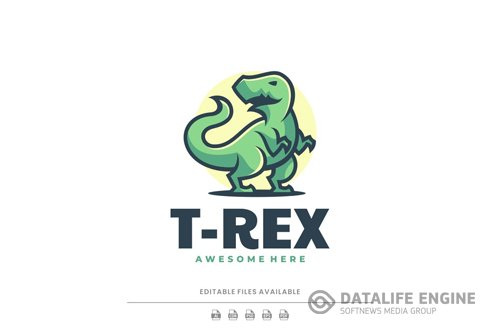 T - Rex Simple Mascot Logo