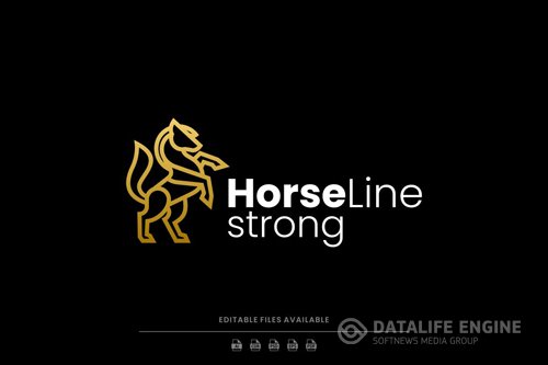 Horse Line Art Logo