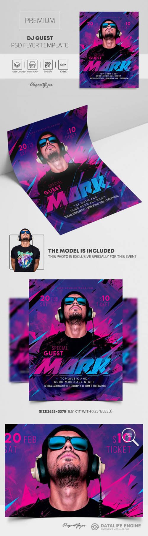 Dj Guest Premium PSD Flyer Template vol 2