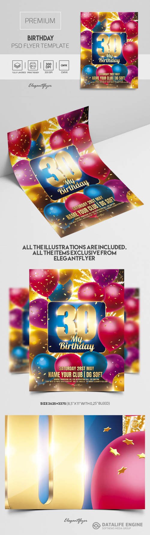 Birthday Premium PSD Flyer Template