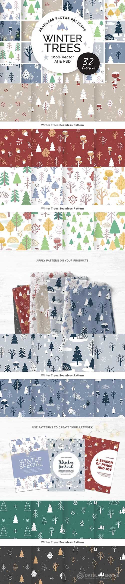 Winter Christmas Tree Patterns