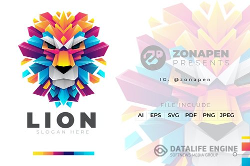Lion Gradient Logo