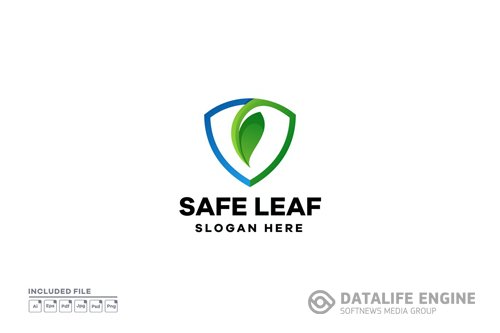 Leaf Privacy Gradient Logo Design