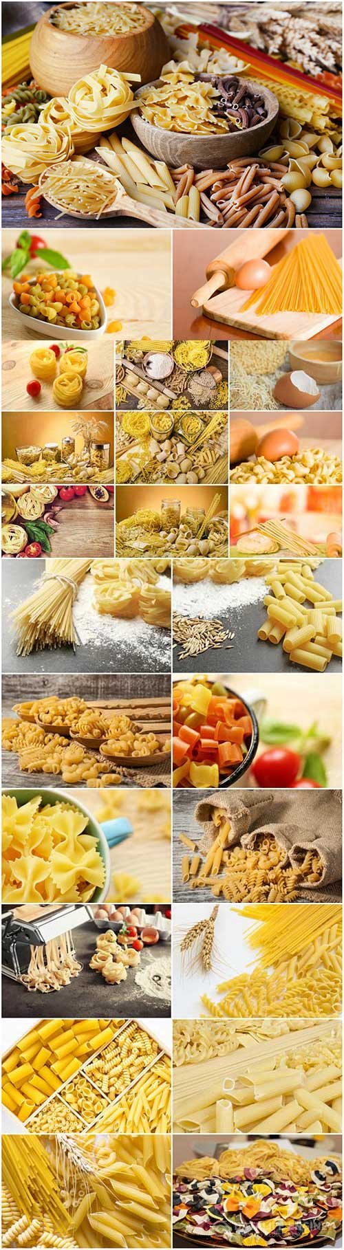 Different types of pasta stock photo