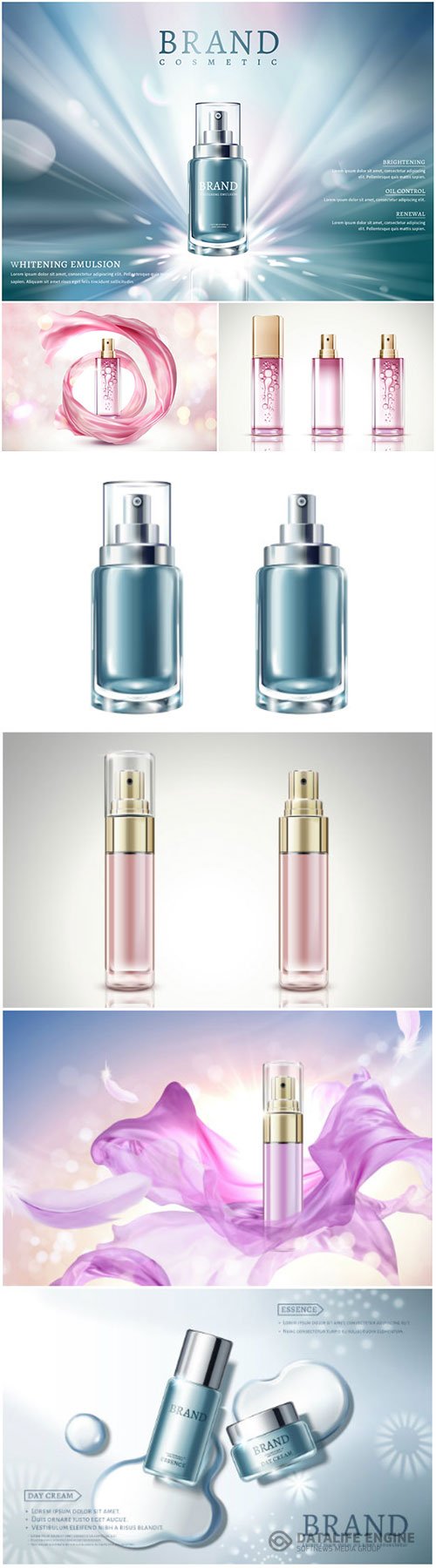 Perfume advertising poster in vector
