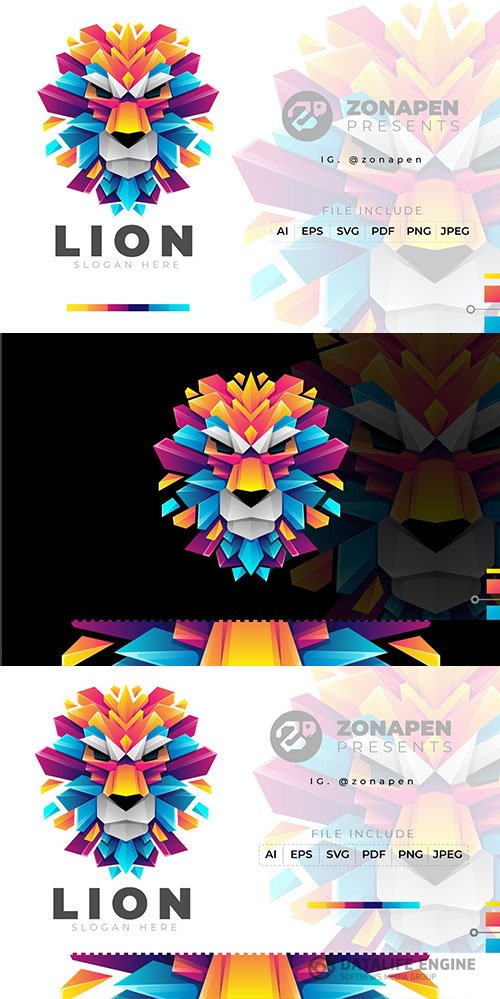 Lion Gradient Logo