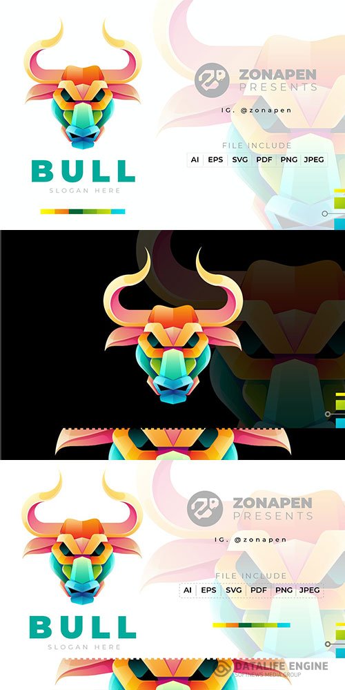 Bull Gradient Logo