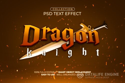 Dragon knight custom text effect psd
