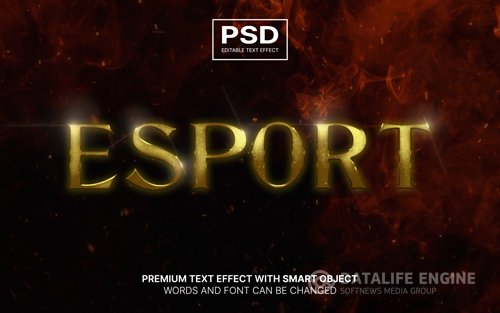 Esport editable text effect psd