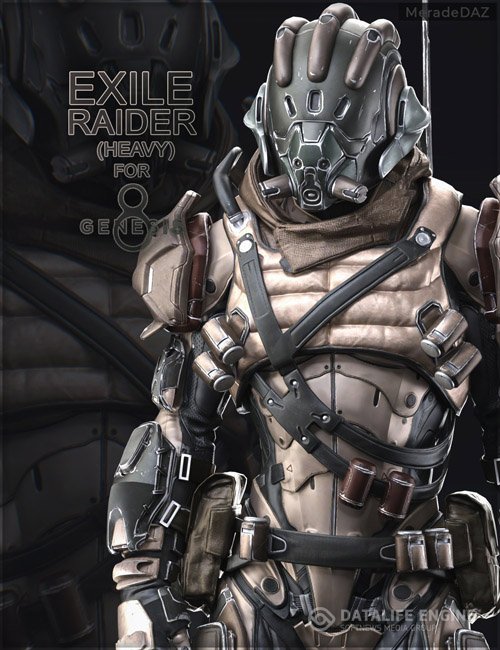 Exile Raider Heavy For Genesis 8 and 8 1 Male