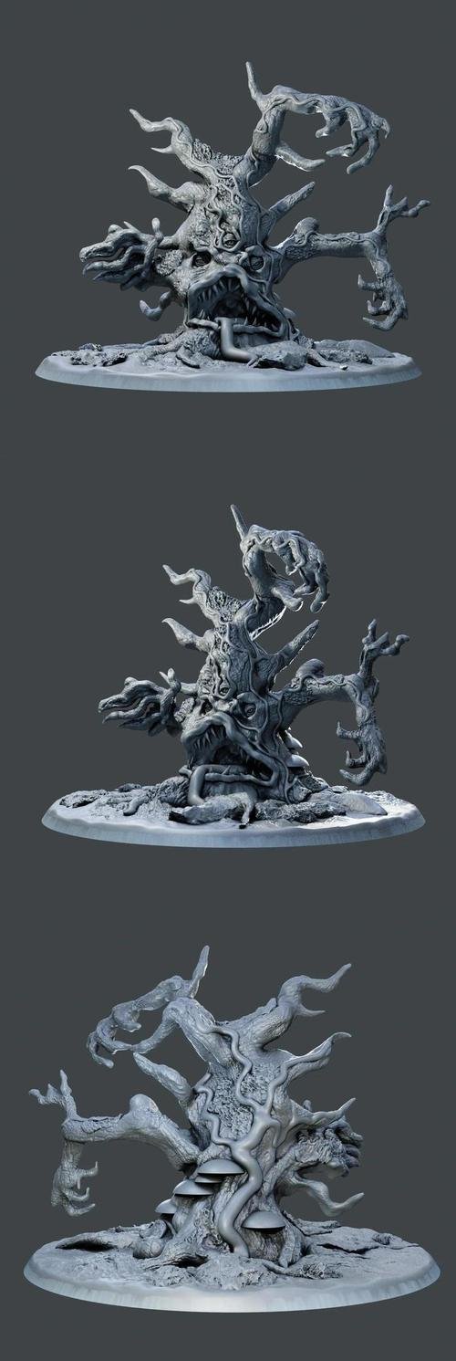 Demon tree with three eyes – 3D Print